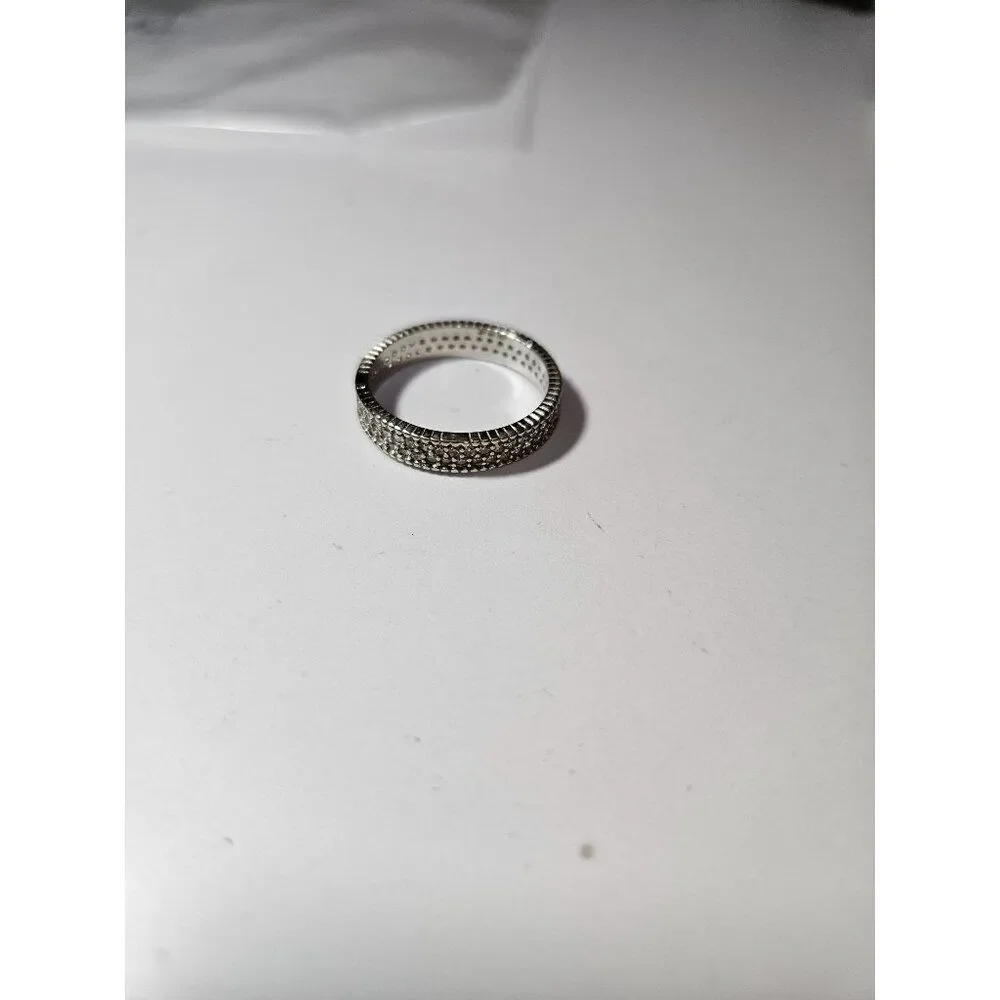 Sterling silver clear cz ring size 8